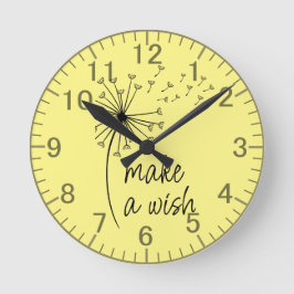 Redondo Mediano Haz un reloj Wish Dandelion.