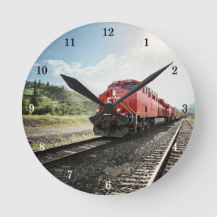 Redondo Mediano Hermoso Reloj del Muro de Tren