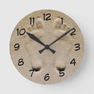 Redondo Mediano Huellas en el reloj de la novedad de arena