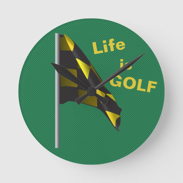 Redondo Mediano La vida es la bandera del golf un reloj amarillo v (Anverso)