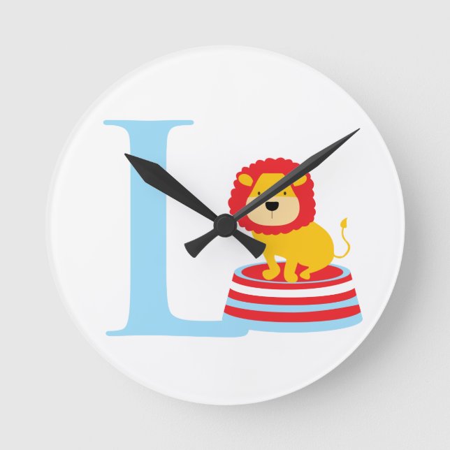 Redondo Mediano Letra L reloj inicial (Anverso)