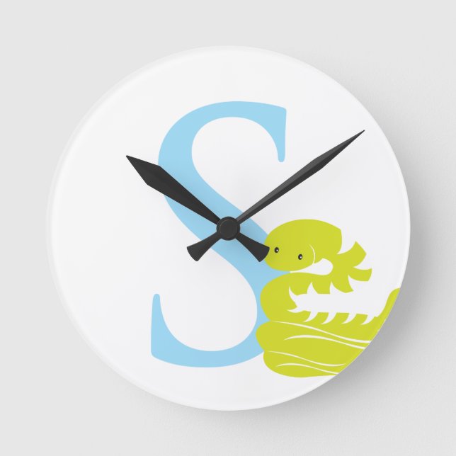 Redondo Mediano Letra S reloj inicial (Anverso)