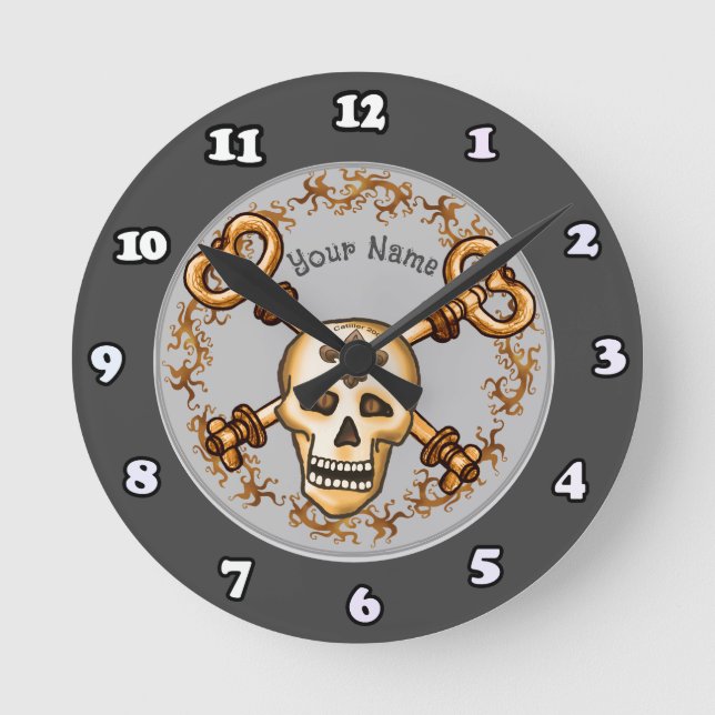 Redondo Mediano Llaves de esqueleto reloj (Anverso)