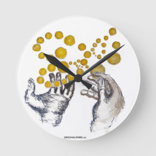 Redondo Mediano Manos Extendidas con Reloj de Artista de Globos de