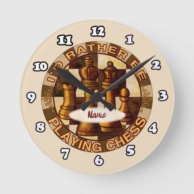 Redondo Mediano Más bien jugar al reloj de ajedrez (Anverso)