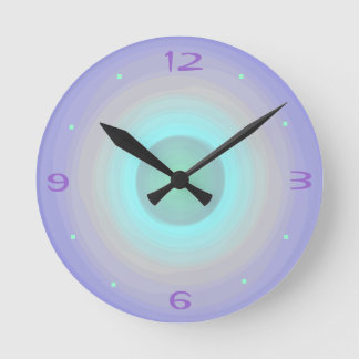 Redondo Mediano Mauve Rainbow Pastel > Reloj con patrones