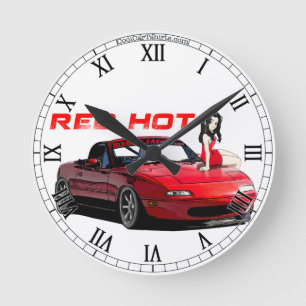 Redondo Mediano Miata MX-5 candente, reloj