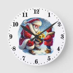 Redondo Mediano Navidades festivos mirando el reloj de Santa Ronda