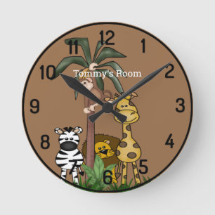 Redondo Mediano Nombre personalizado Reloj de redondeo de Safari d