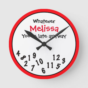 Redondo Mediano Novedad divertida en cualquier momento del reloj