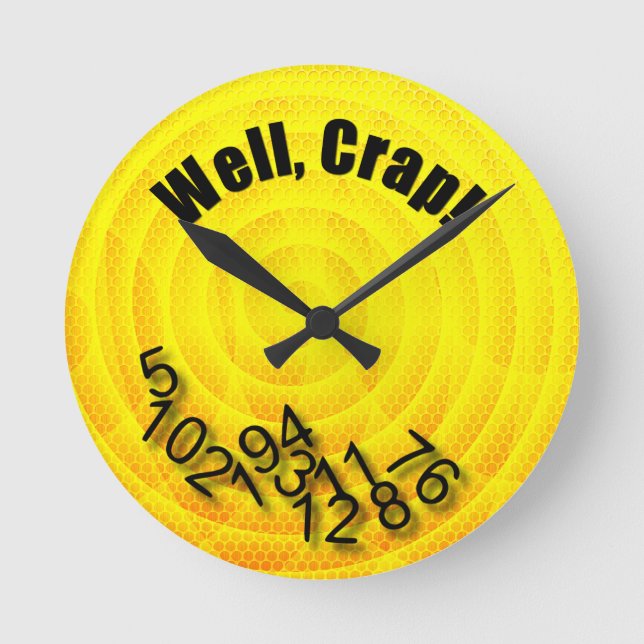 Redondo Mediano Números derramados alrededor del reloj (Anverso)