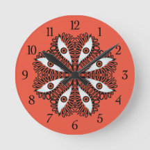 Ojos malvados raros rojo trippy reloj
