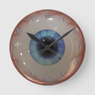 Redondo Mediano Opthamólogo Médica ocular Spooky Divertido reloj o