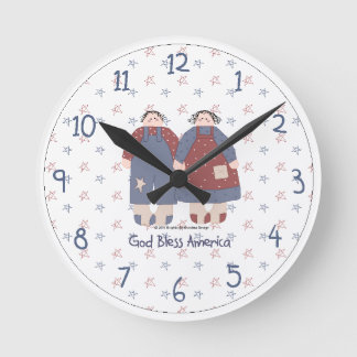 Redondo Mediano País 4 De Julio Reloj Del Muro