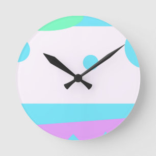 Redondo Mediano Paisaje abstracto con reloj de 3 lunas