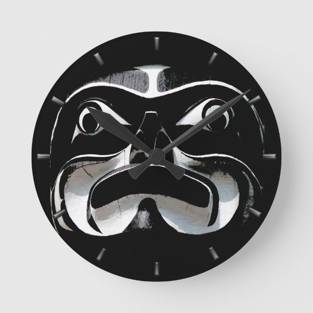 Redondo Mediano Personalizado del reloj nativo Primer reloj de par (Anverso)