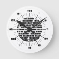 Piense el reloj binario (el humor del friki)