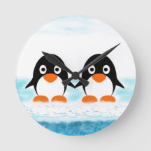 Pingüinos En El Reloj De Iceburg