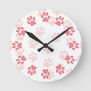 Redondo Mediano Pintas de pata rosadas para el reloj de los amante