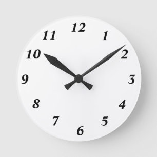 Redondo Mediano plantilla de los números del reloj 12