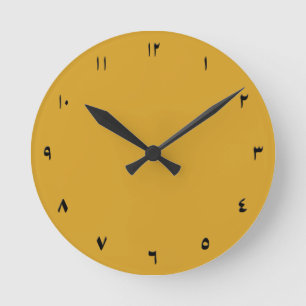 Redondo Mediano Plantilla de reloj árabe personalizado / Crear el