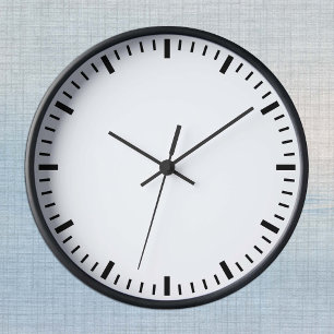 Redondo Mediano Plantilla de reloj moderno simple: cree el suyo