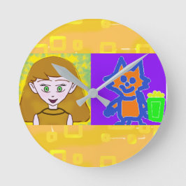 Redondo Mediano Popcorn Anime Un Momento Por Favor Muro Reloj