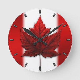 Redondo Mediano Regalo de Reloj Canadá de la bandera de Canadá par