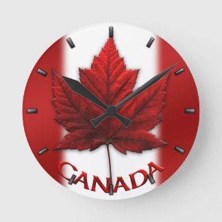 Redondo Mediano Regalo de Reloj de bandera de Canadá de recuerdo p