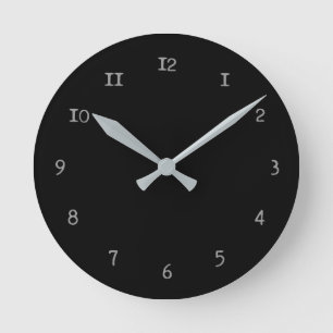 Redondo Mediano Relajante reloj negro