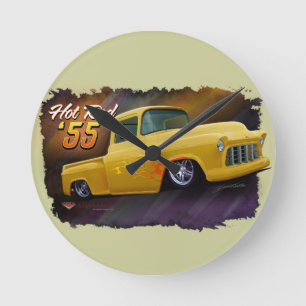 Redondo Mediano Reloj 1955 del camión de Chevy