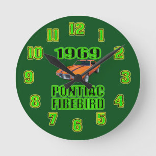 Redondo Mediano Reloj 1969 del pájaro del fuego de Pontiac