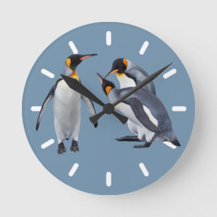 Redondo Mediano Reloj 2 del trío de los pingüinos