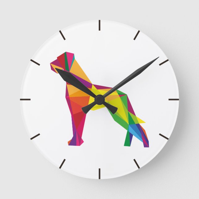 Redondo Mediano Reloj abstracto de Dogo Alemán (Anverso)