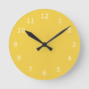 Redondo Mediano Reloj amarillo claro