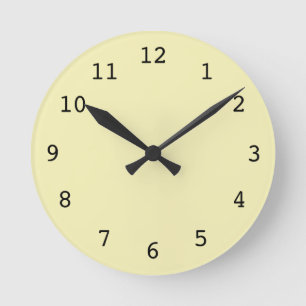 Redondo Mediano Reloj amarillo llano