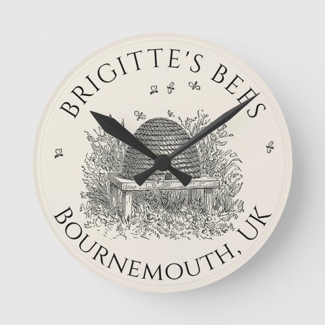 Redondo Mediano Reloj Apiary Business Beekeeper (Ivory Skep) (Anverso)