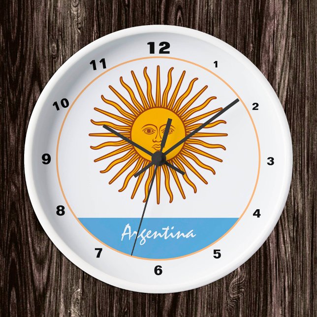 Redondo Mediano Reloj argentino, decoración moderna en casa, bande (Subido por el creador)