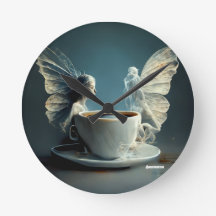 Reloj artístico Ángeles del Café