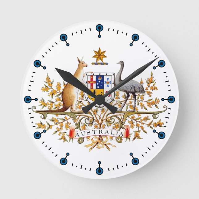 Redondo Mediano Reloj australiano del escudo de armas (Anverso)