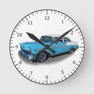 Redondo Mediano Reloj azul Bel Air de 1956