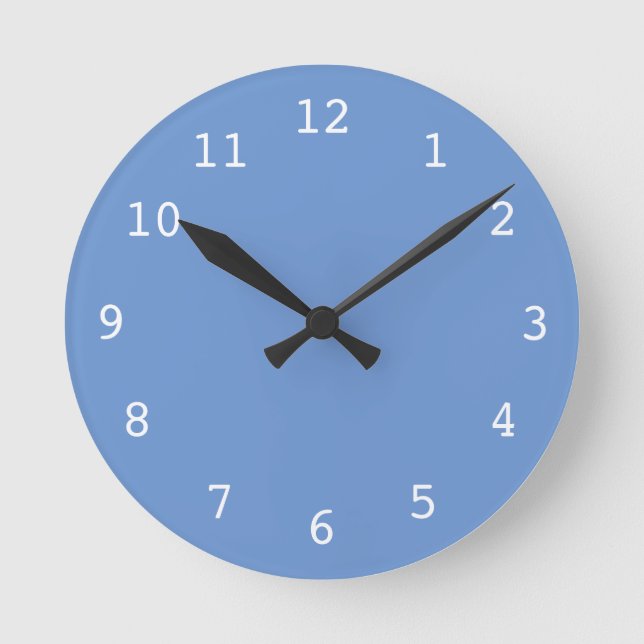 Redondo Mediano Reloj azul llano (Anverso)