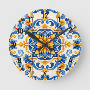 Redondo Mediano Reloj Azulejo Time Shouter