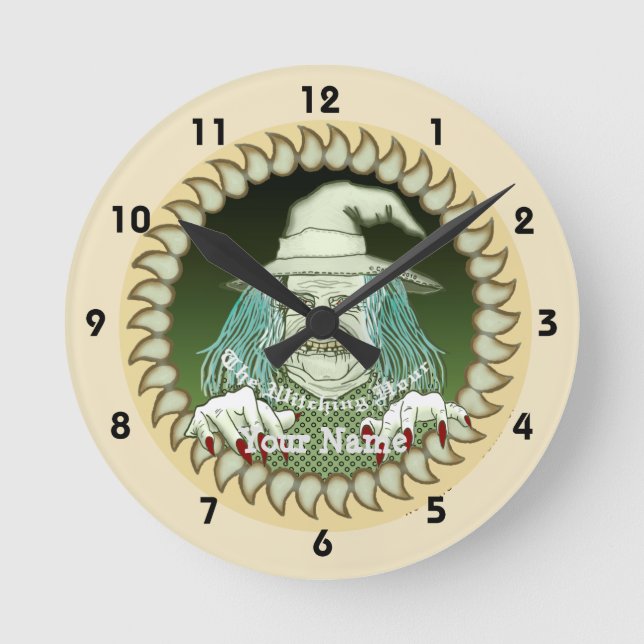 Redondo Mediano Reloj Bella Cara de Bruja (Anverso)