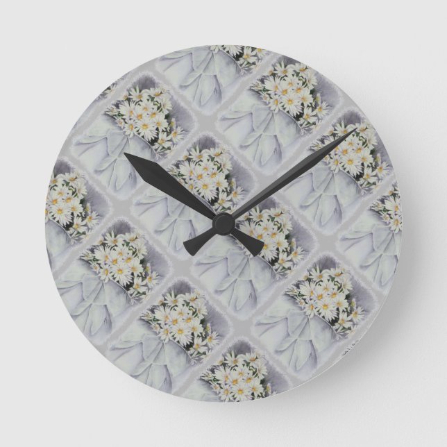 REDONDO MEDIANO RELOJ BLANCO DE BOUQUET (Anverso)