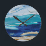 Redondo Mediano Reloj Blue Monticelli Art<br><div class="desc">Reloj Blue,  destaca tu espacio. Cada pieza parte de una obra original de la artista argentina Monticelli. Sus pinturas reflejan las sensaciones,  emociones y memorias expresadas en cada trazo con la espátula y el pincel.</div>
