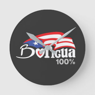 Redondo Mediano Reloj Boricua 100% Puerto Rico