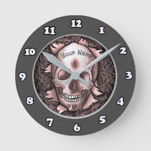 Redondo Mediano Reloj Breakout Red Skull