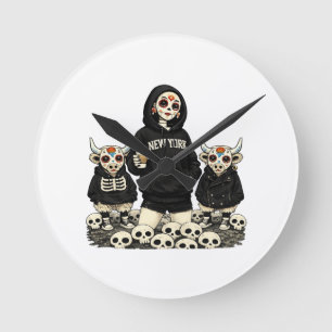 Redondo Mediano Reloj Calavera & Coo