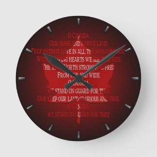 Redondo Mediano Reloj canadiense del recuerdo del himno del reloj